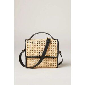 BEMBIEN Ana Crossbody Rattan Straw Petite Bag $250